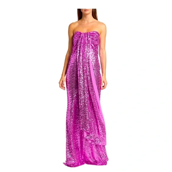 Badgley Mischka | Dresses | Badgley Mischka Pink Dress | Poshmark